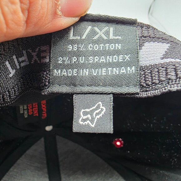 Fox Racing Mens L/XL Black Red Embroidered Baseball Hat Casual Cap Motorcycles - Picture 6 of 9